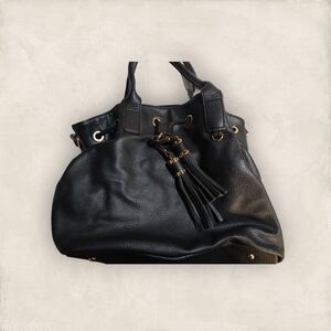 Michael Kors Black Leather Tote Bag